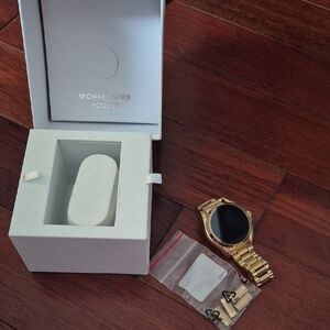 Michael Kors Gold and Black Smartwatch with Bracelet